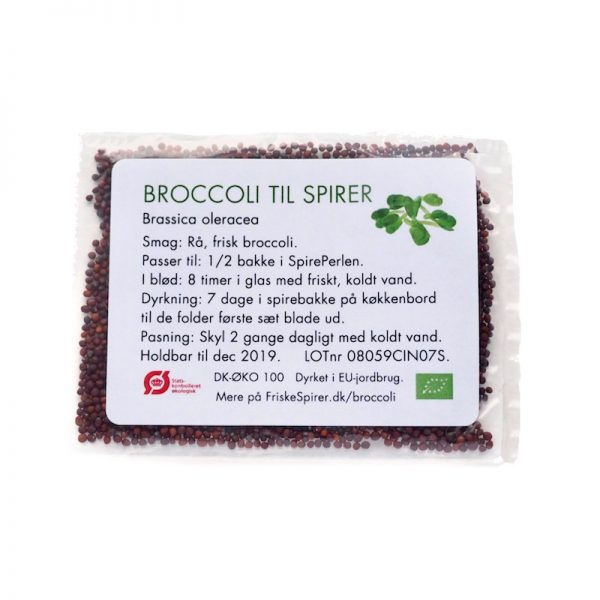 Portionsposer oekologiske spirefroe Broccoli FRISKE SPIRER