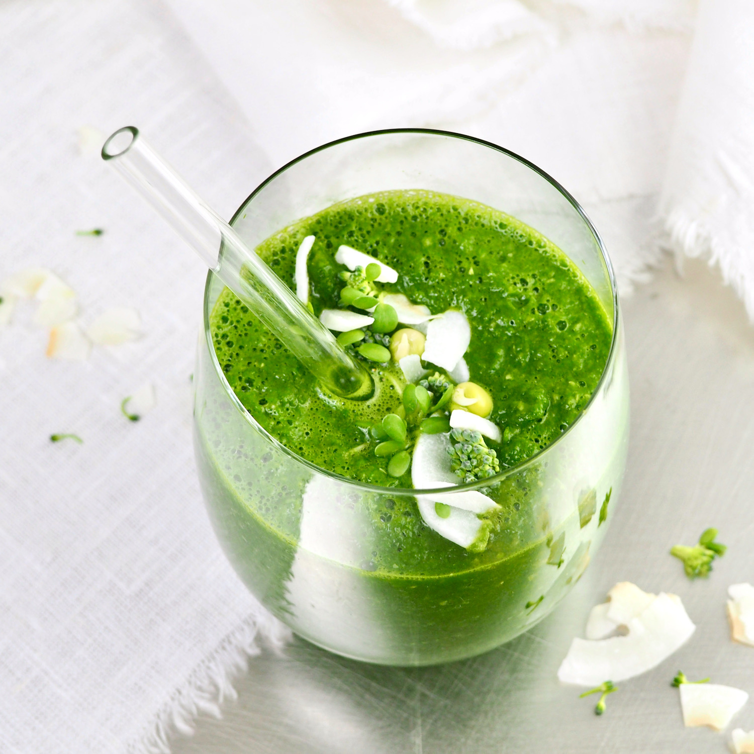 Greenie smoothie med spinat og spirer