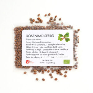 Rosen Radise 4 gram økologiske spirefrø fra FRISKE SPIRER