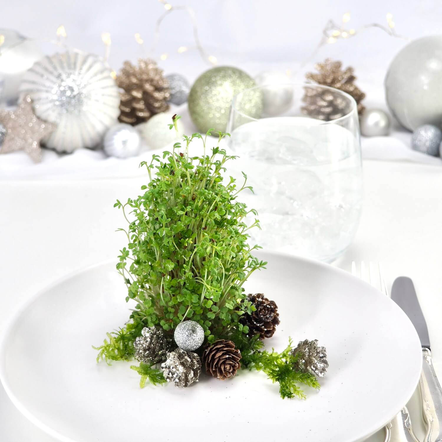 Dyrk et Juletræ af Spirer til bordet
