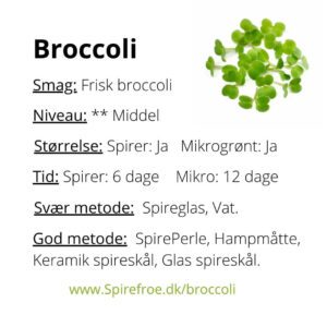 Broccolispirer infokort