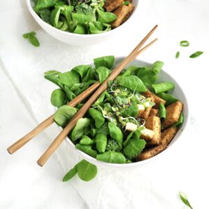 Tofusalat med friske radisespirer