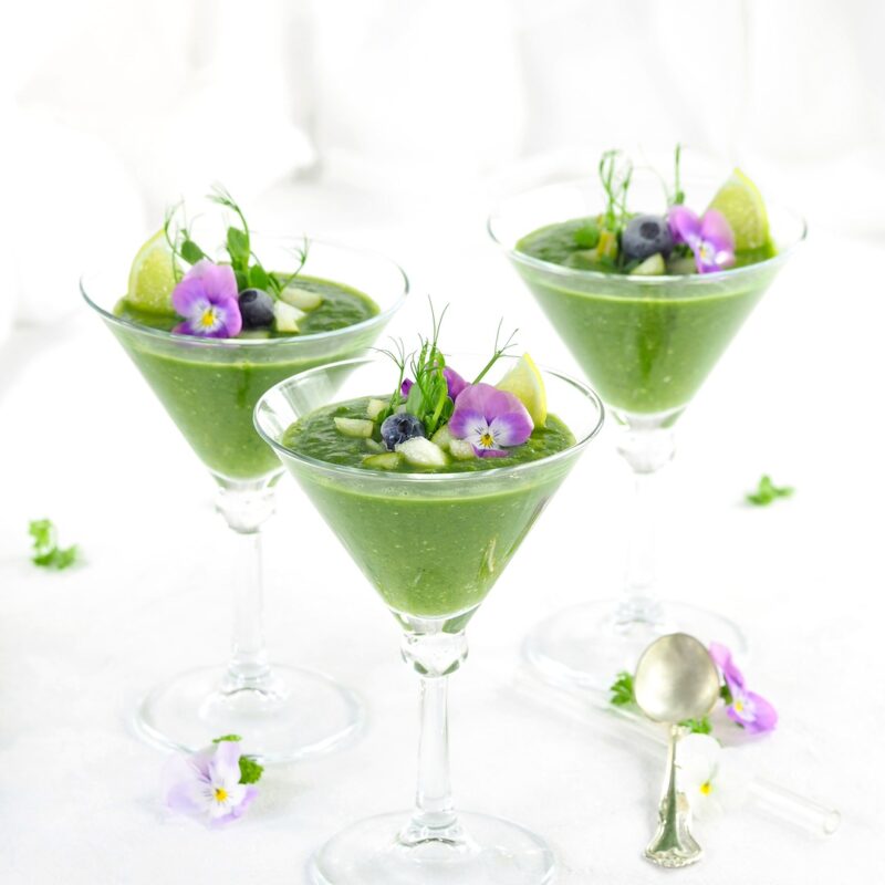 Smoothie med spinat og Ærteskud