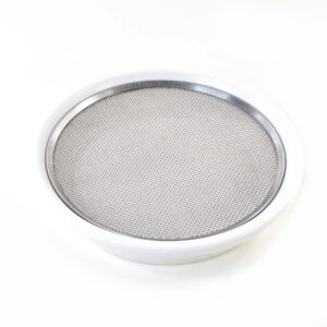 Keramik spirebakke med stålsi 16 cm tom