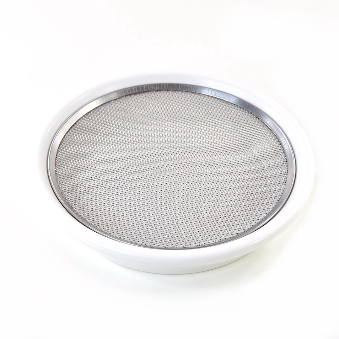 Keramik spirebakke med stålsi 16 cm tom