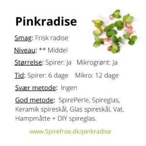 Pinkradise spirer infokort