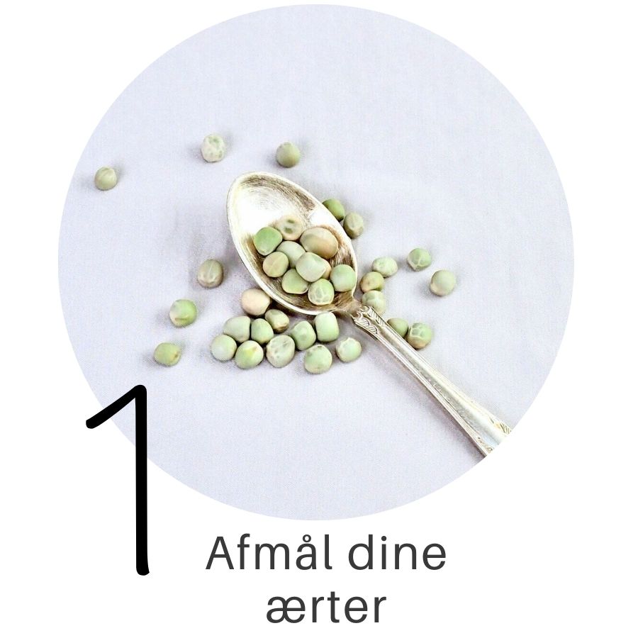 Ærteskud i SpirePerle trin 1