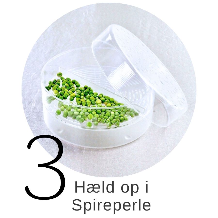 Ærteskud i SpirePerle trin 3