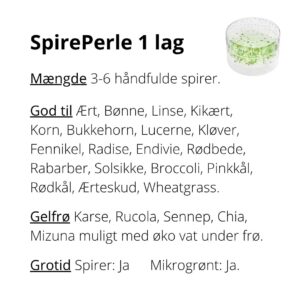SpirePerle 1 frøbakke frøliste 2026