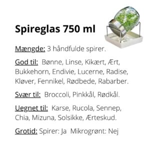 Spireglas 750 ml frøliste 2026